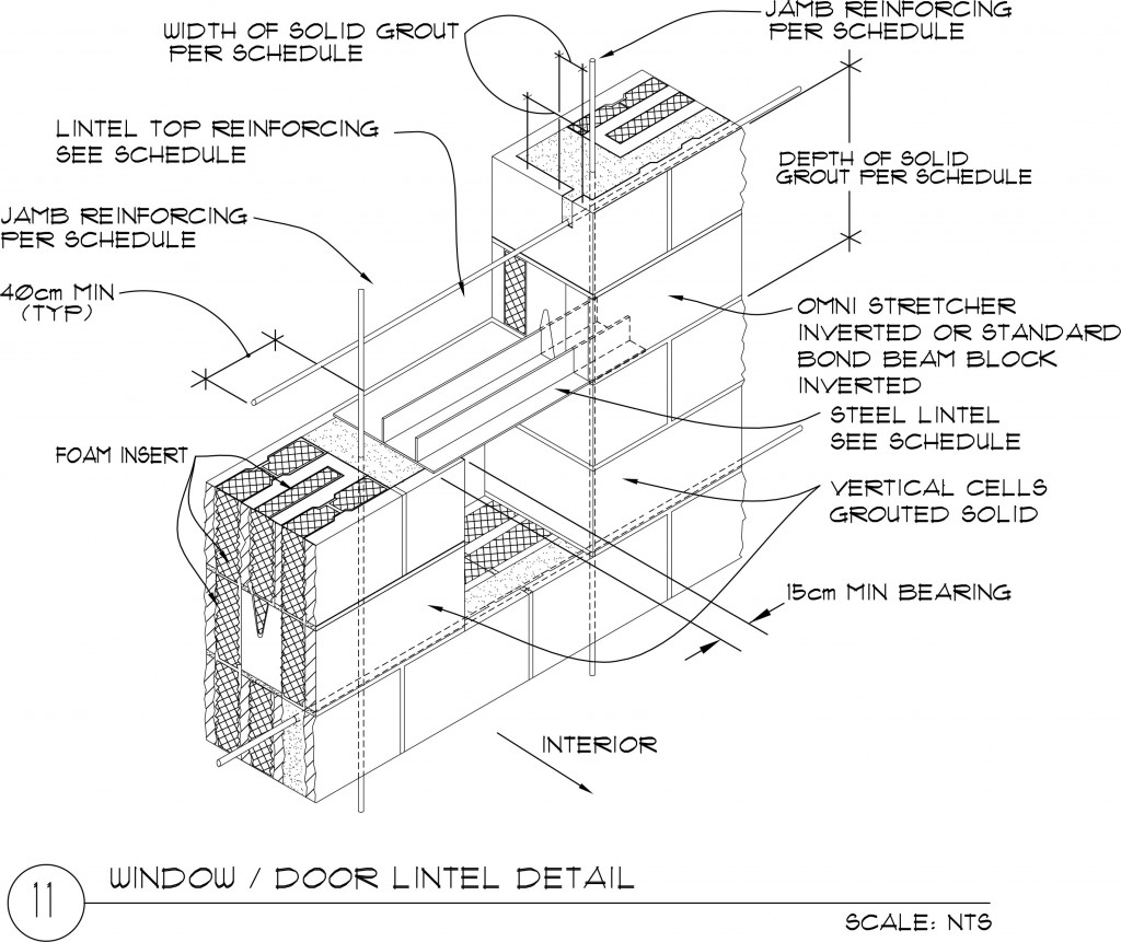 Window / Door Lintel 30 x 20 x 40 - Omniblock